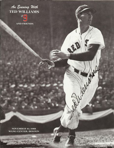 Ted Williams Twice-Signed Tribute Program (PSA/DNA)