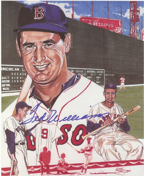 Ted Williams Twice-Signed Tribute Program (PSA/DNA)