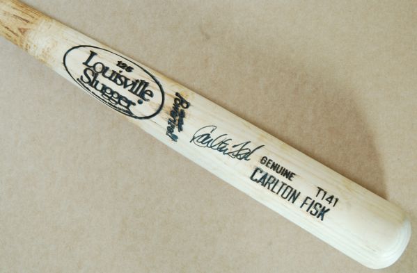 Carlton Fisk 1990 Signed Game-Used Louisville Slugger Bat (PSA/DNA, John Taube)