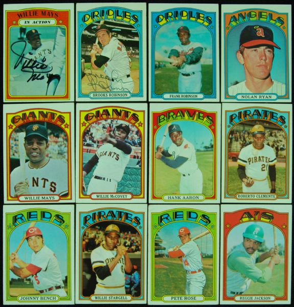 1972 Topps Baseball Complete Set (787) with 20 Signed Cards