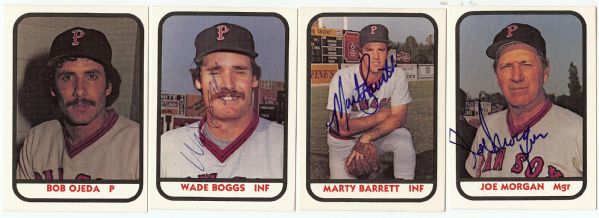 1981 TCMA Pawtucket Red Sox Set With Signed Boggs (24)
