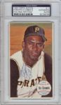 Roberto Clemente Signed 1964 Topps Giants No. 11 (PSA/DNA)