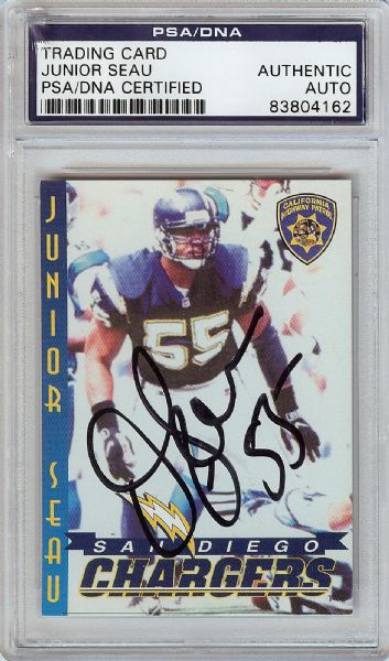 Junior Seau Signed 1997 Chargers Police Set (PSA/DNA)