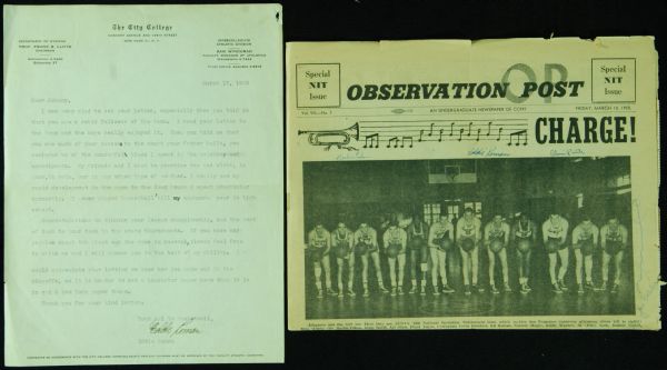 1951 CCNY Basketball Scandal Signed Group with Ed Roman, etc.