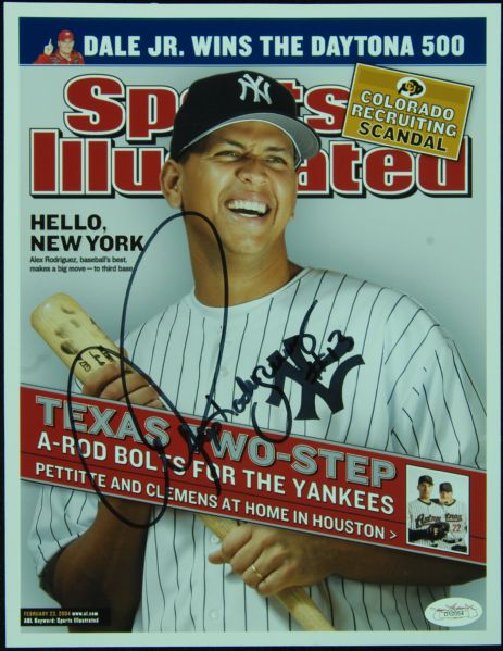 Alex Rodriguez Signed Sports Illustrated Cover Print (JSA)