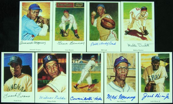 Ron Lewis Negro League Postcard Set with (9) Signatures