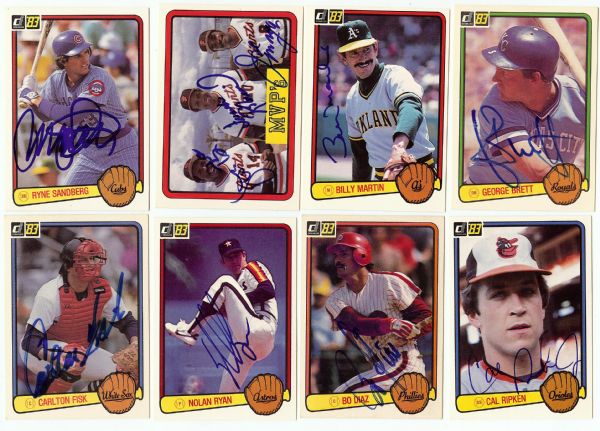 1983 Donruss Baseball Signed Near Set (636/653)