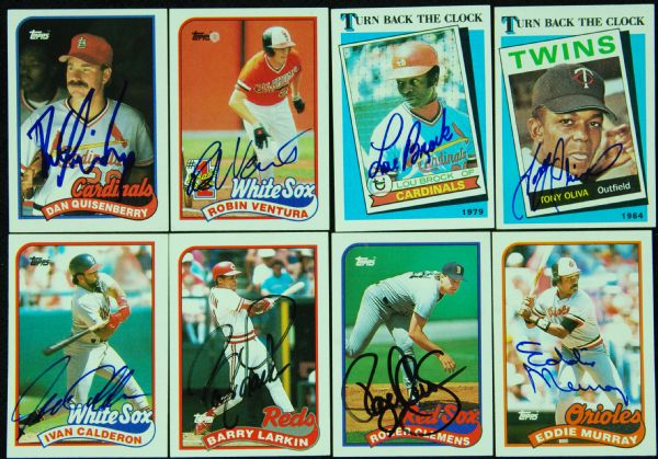 1989 Topps Baseball Signed Near Set (764/792)