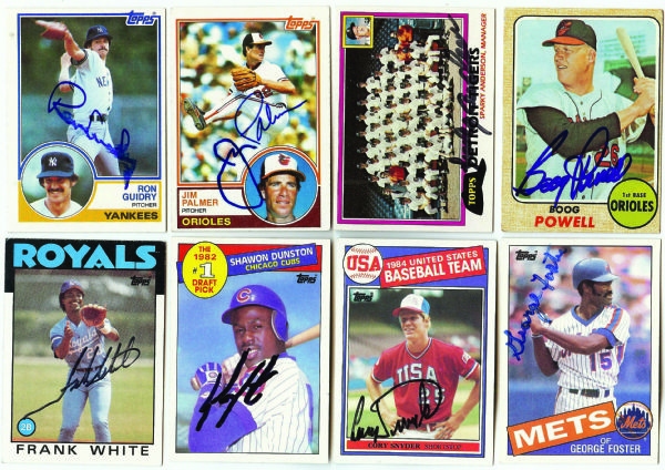 1962-1990 Topps Signed Card Collection (600)