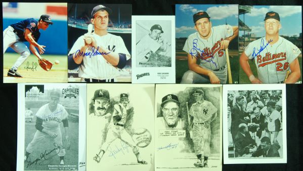 Baseball Signed Photos, Etc. Group (54) 