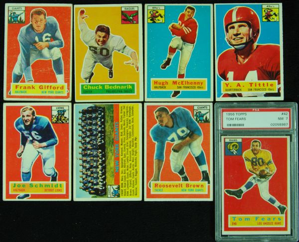 1956 Topps Football Grouping With HOFers (52)