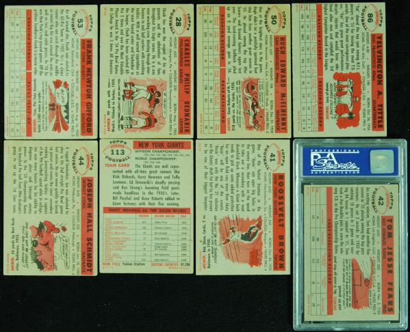 1956 Topps Football Grouping With HOFers (52)