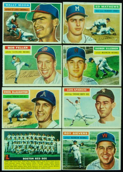 1956 Topps Baseball High-Grade Grouping With HOFers (45)