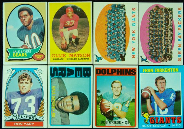 Massive Hoard of Vintage Topps, Bowman and Philadelphia Gum Football With HOFers and Stars (approx. 1,250)