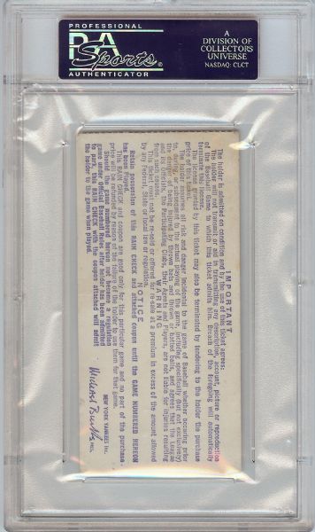 Thurman Munson's 1st Postseason Home Run Ticket Stub (1977 ALCS Game 1) (PSA/DNA)