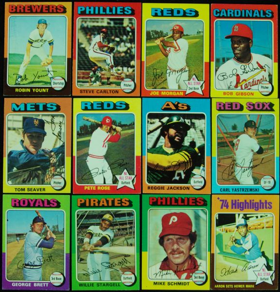 1975 Topps Baseball Complete Set and Team Card Sheet (661)
