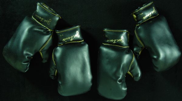 Scarce Joe Louis Sears Elasti-Cuff Kids Boxing Gloves (Two Pairs) (NIB)