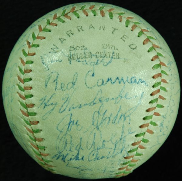 1942 NY Yankees & St. Louis Cardinals Multi-Signed Baseball Attributed to World Series (29) (SGC)