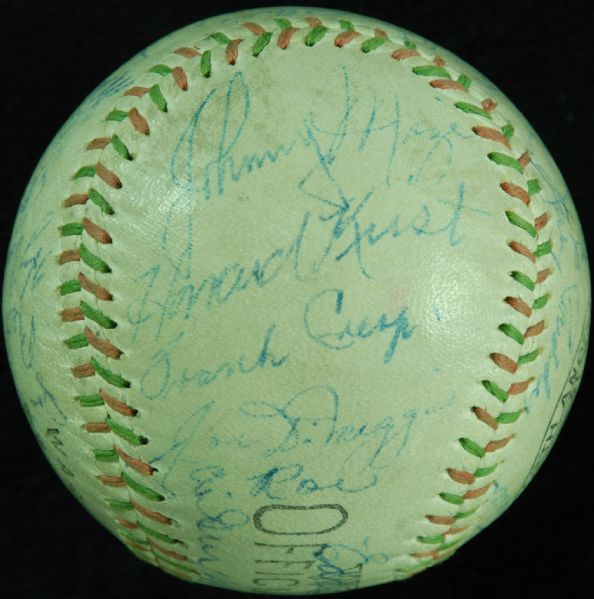 1942 NY Yankees & St. Louis Cardinals Multi-Signed Baseball Attributed to World Series (29) (SGC)