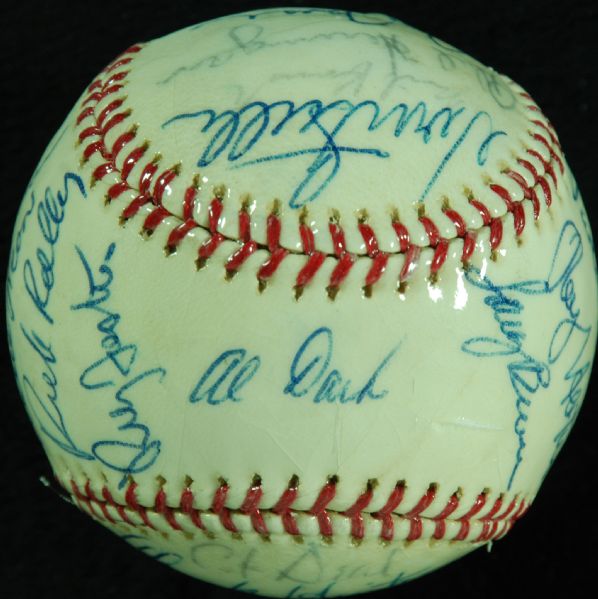 1970 Cleveland Indians Team-Signed Baseball (23) (Sam McDowell Collection)