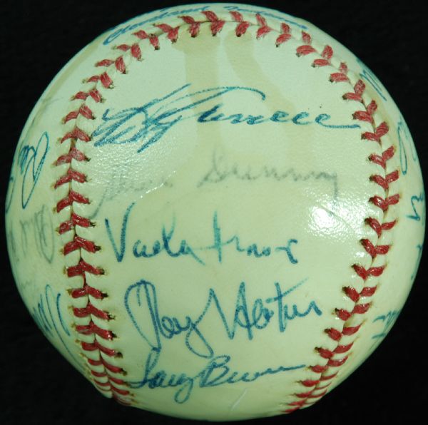 1970 Cleveland Indians Team-Signed Baseball (23) (Sam McDowell Collection)