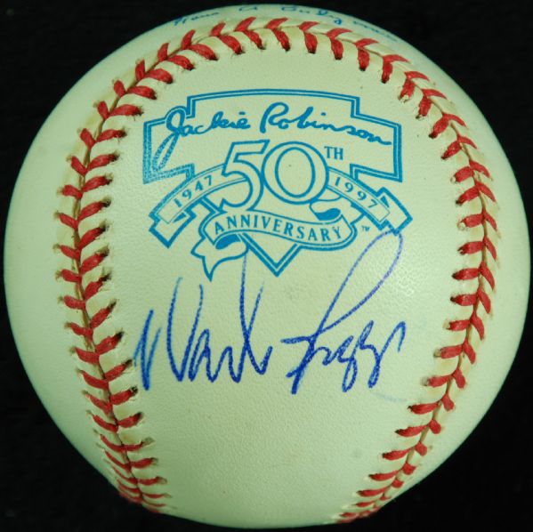 Wade Boggs Single-Signed Jackie Robinson 50th Anniversary OAL Baseball (JSA)