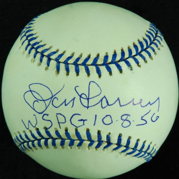 Don Larsen Single-Signed OAL DiMaggio Logo Baseball WSPG 10.8.56 (SGC)