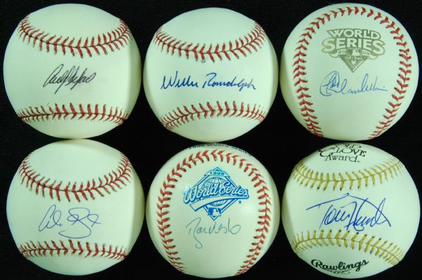 Stars Single-Signed Baseballs (6) with Delgado, Hunter, Alex Gordon