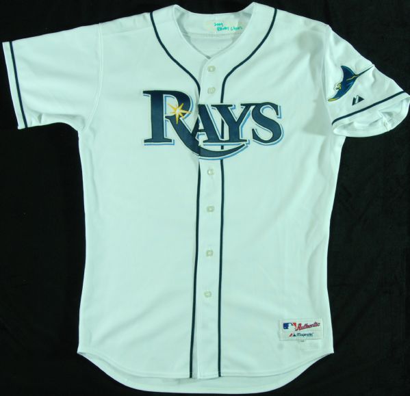 Randy Choate 2009 Game-Worn Tampa Bay Rays Home Jersey