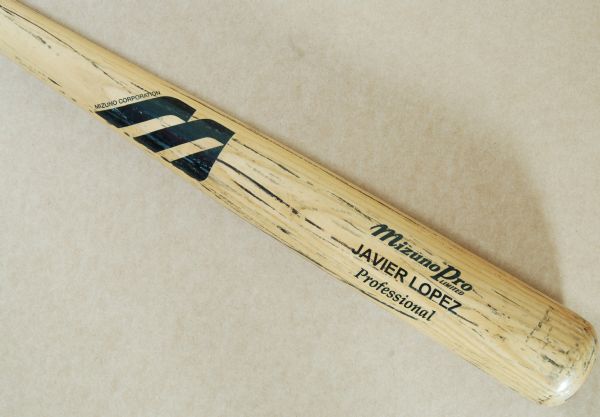 Javy Lopez Game-Used Mizuno Pro Bat (Andruw Jones LOA)