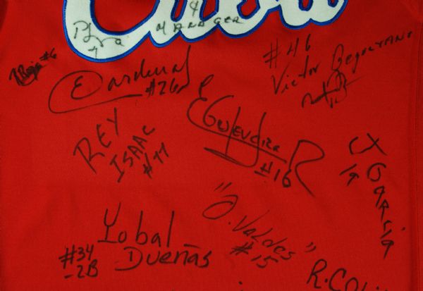 1993 World University Games Cuban Team-Signed Jersey (17 Signatures)
