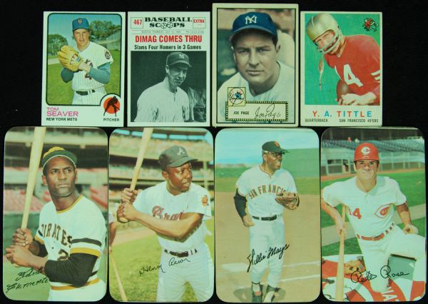 1950’s-70’s Topps Baseball and Football Group With Many High-Grade Hall of Famers and Stars (44)