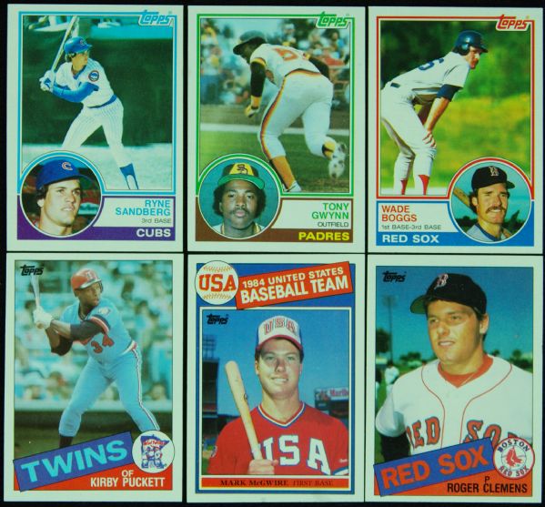 1983-85 Topps Baseball Super High-Grade Employee Sets (4)