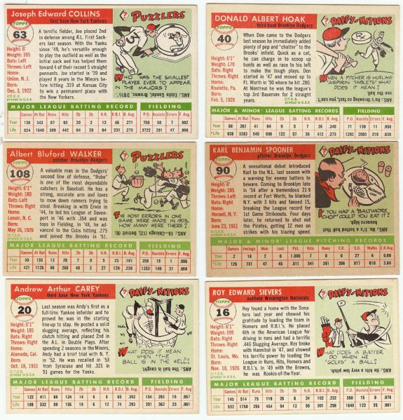 1955 Topps Baseball High-Grade Group (47)