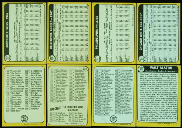 1968 Topps Baseball High-Grade Grouping (165)