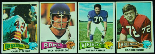 1975 Topps Football Large Lot With HOFers (195)
