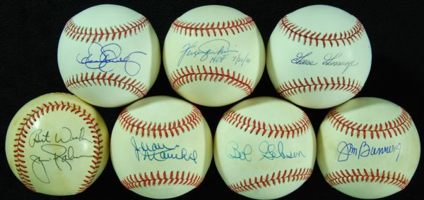 HOF Pitcher Single-Signed Baseball Group (7) 
