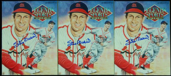 Stan Musial Signed Magazine Group (3)