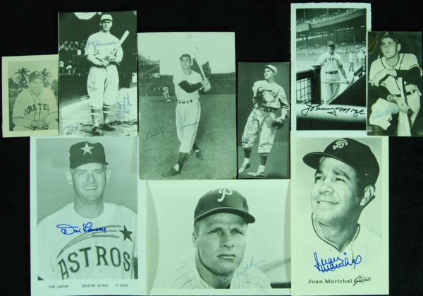 Baseball HOFer & Stars Signed Photo Collection (130)