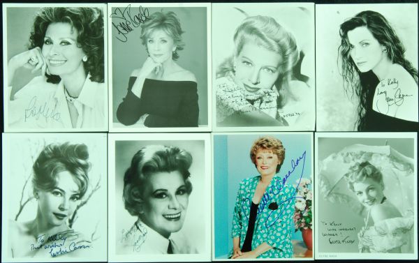 Actress Signed 8x10 Photo Group (28) with Jane Fonda