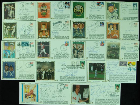 HOFer & Greats Multi-Signed Gateway FDC Group (17 FDCs, 70 Signatures)