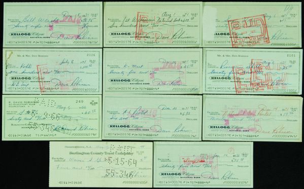 Dave Robinson Signed Personal Check Group (11)