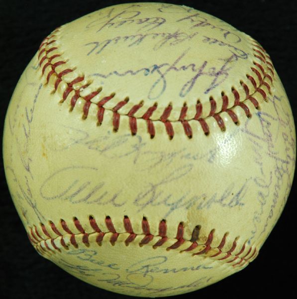 1953 New York Yankees World Champions Team-Signed OAL Baseball (26) (PSA/DNA)