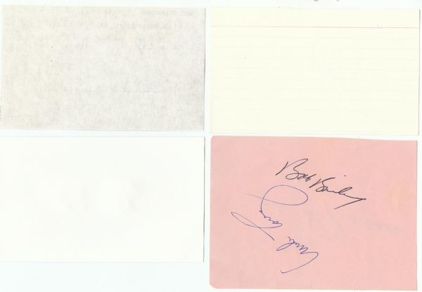 HOFer Signature Group (4) with Koufax, DiMaggio, Greenberg, Williams