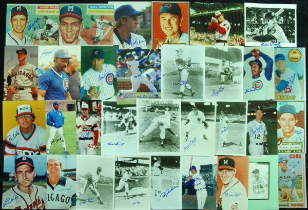 Cubs, White Sox & Braves Signed 8x10 Photos (32)