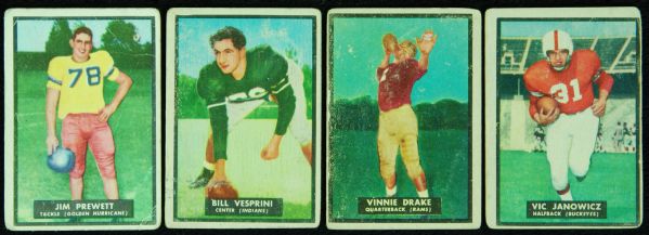 1951 Topps Magic Football Lot With Hall of Famers (50)