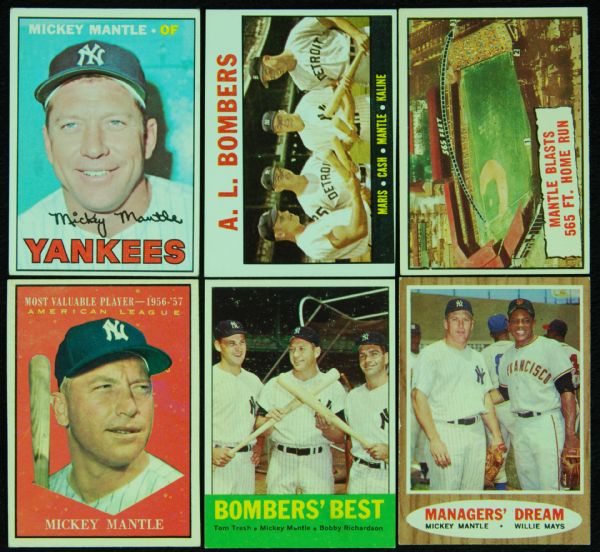 1960’s Topps Mickey Mantle Grouping (6)