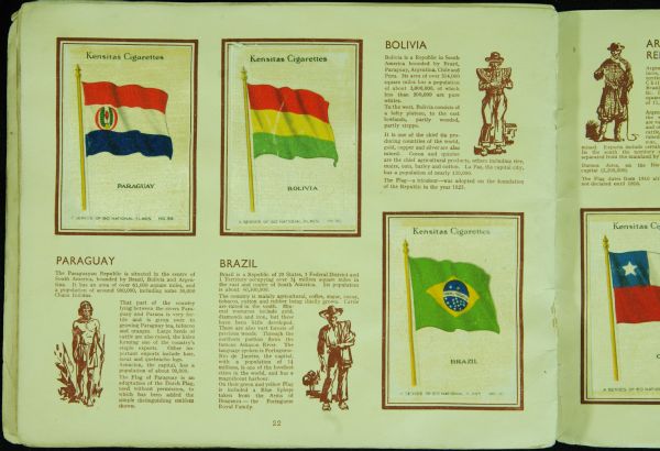 Circa-1920s Kensitas Album of National Flags Set with Album