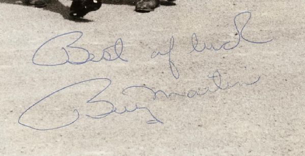 Billy Martin Signed Original 7x9 Wire Photo (1960)