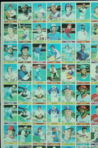 1979 Topps Baseball Uncut Sheet Loaded with HOFers
